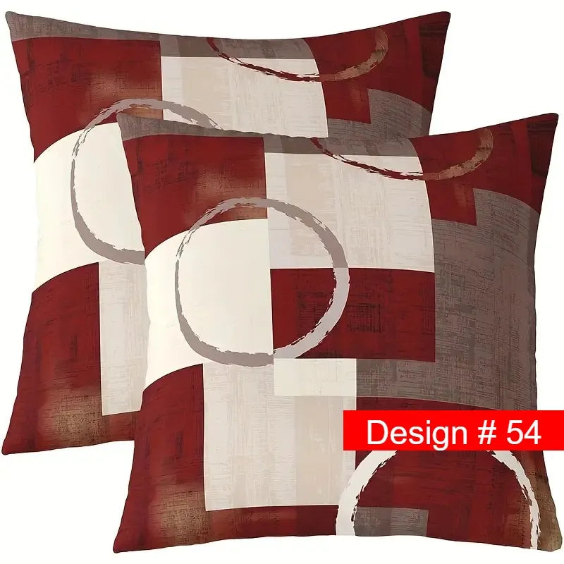 ( 1 pcs ) Silk Cushion Cover 16x16 β Printed Design for a Touch of Sophistication