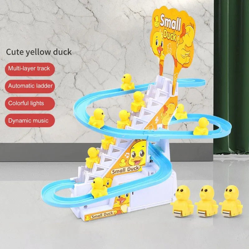 TQAS Happy Duck Track Set Toy With Music & LED Flashing Lights Fun Gifts For Boy & Girl - Great Birthday Gift