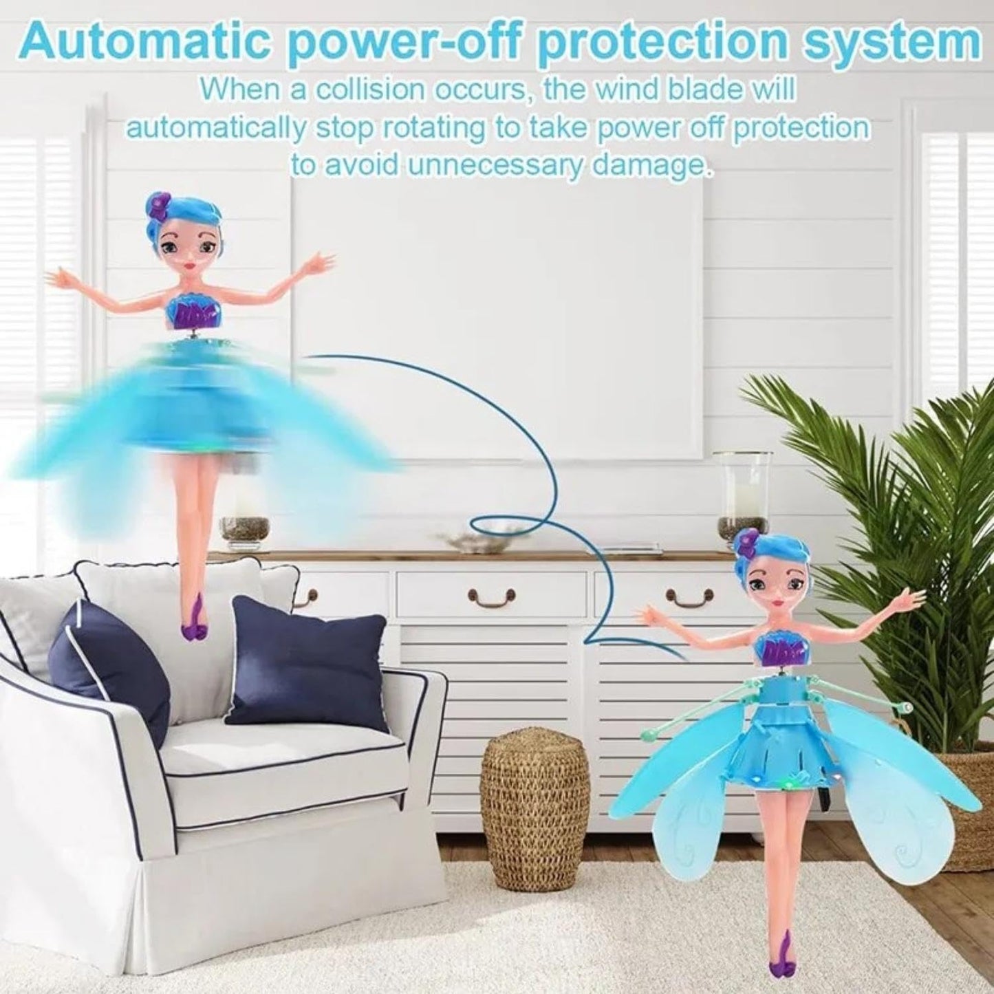 Magical Flying Sensing Princess Doll with LED Lights | Perfect Holiday Gift for Kids |