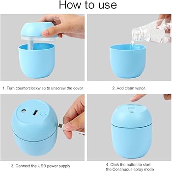 Portable Mini Air Humidifier USB Desktop Humidifier Aromatherapy for Car Bedroom Air Diffuser Fogger Mist Maker Sprayer