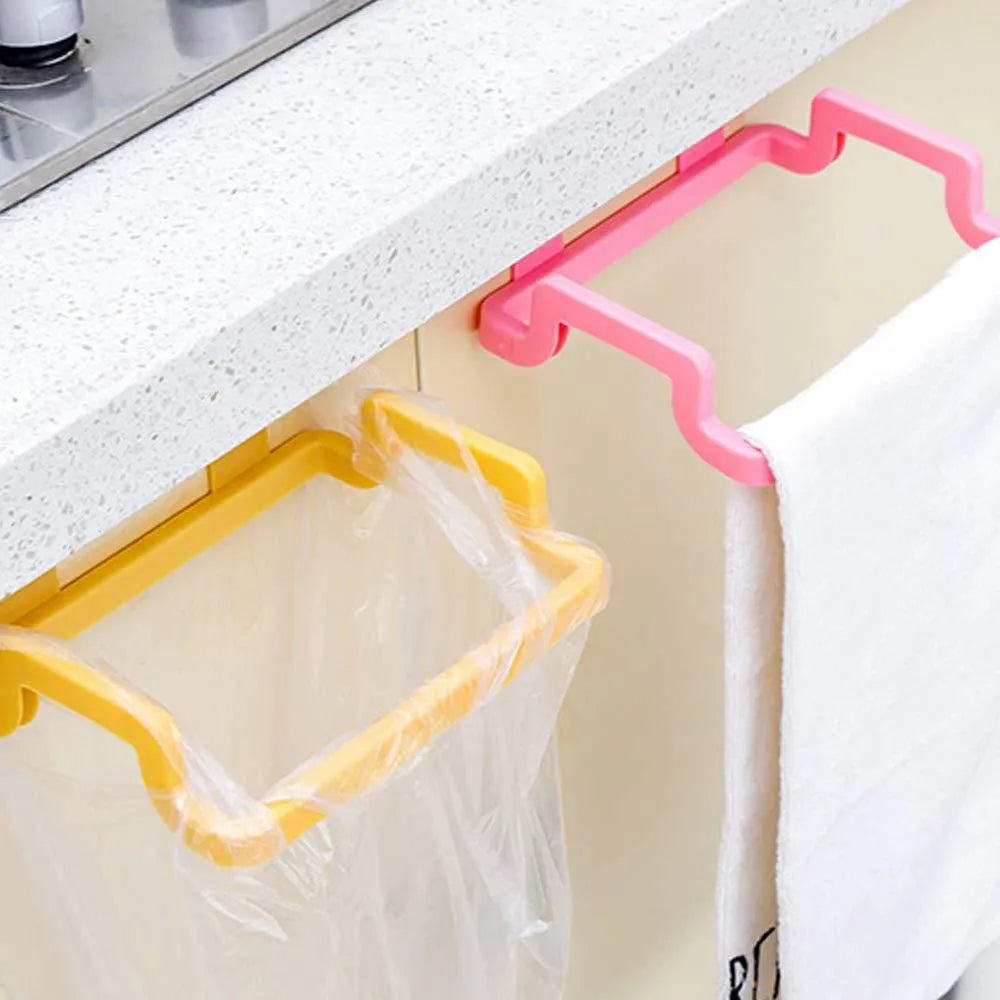 Kitchen Trash Bag Towel Holder Rack Cabinet Organizer