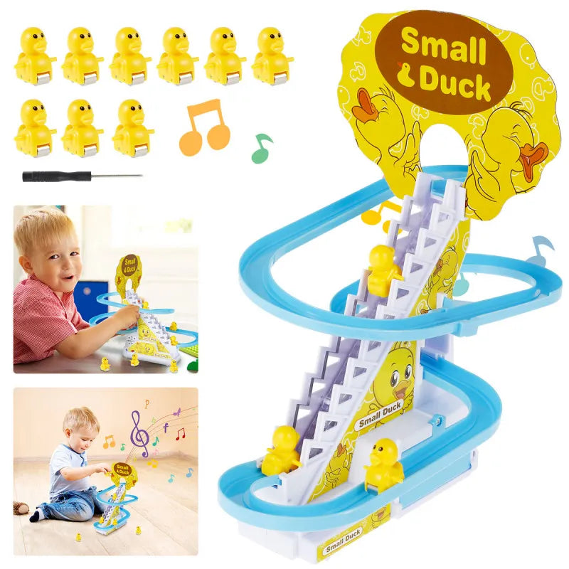 TQAS Happy Duck Track Set Toy With Music & LED Flashing Lights Fun Gifts For Boy & Girl - Great Birthday Gift
