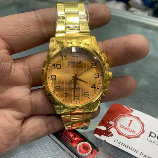 Business Watch Gold Stainless Steel Straps Round Shape diel Watches-Wrist Watches-Hand Watch Stylish-Branded-Watch For Boy & Man