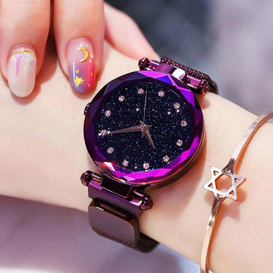 WaterProof Luxury Ladies / Women Magnetic Watch For Girls