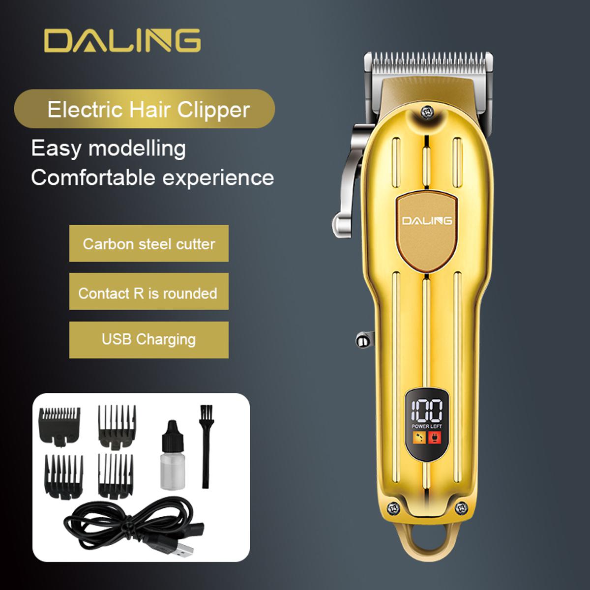 DALING DL-1538 Electric Hair Clipper Rechargeable Shaver Beard trimmer Professional Hair Trimmer Cordless Oil