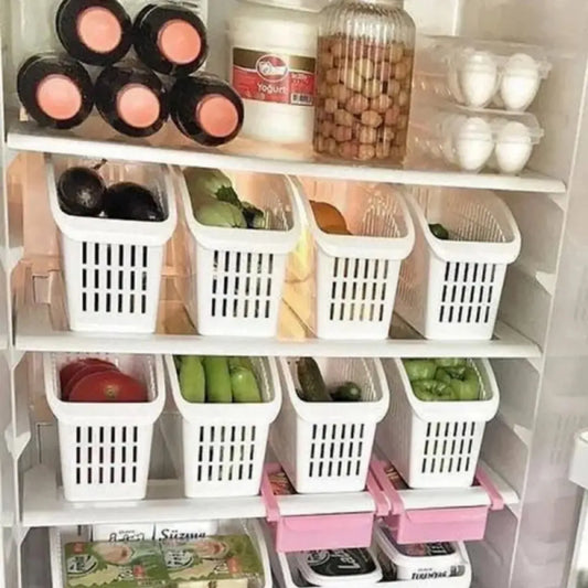 Organizer basket kitchen accessories fridge organizer baskets food storage space