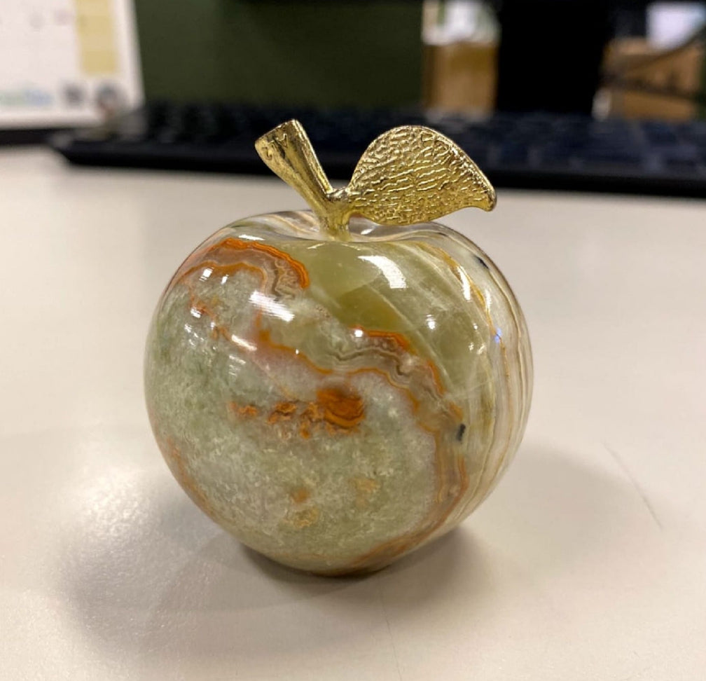 Marble Apple Home Decoration Items Show Piece for Room Side Table, Office