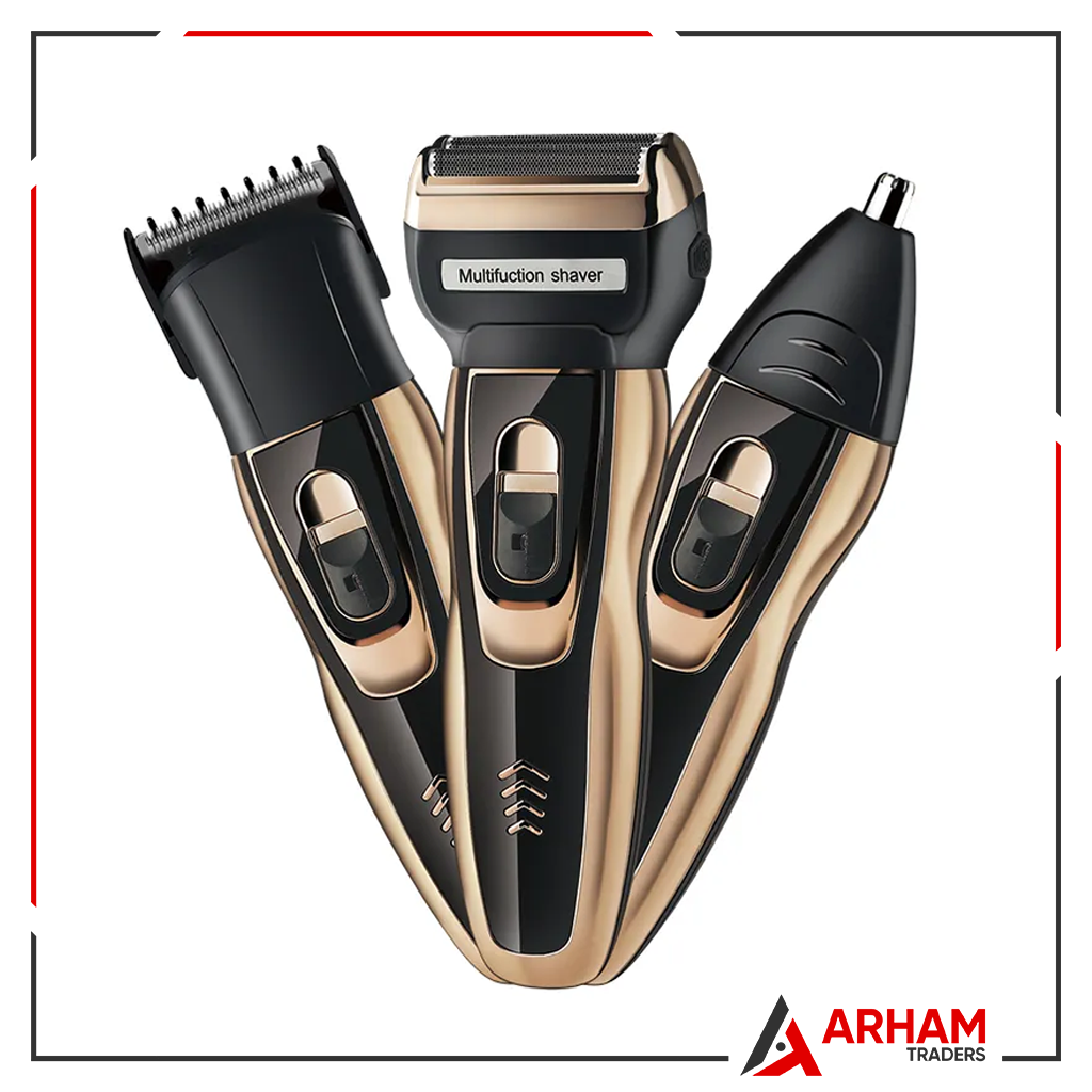 Original 3 In 1 Rechargeable Shaving Machine - Mens Grooming Kit - Shaving Kit - Hair Accessories For Men