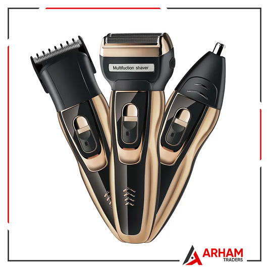 Original 3 In 1 Rechargeable Shaving Machine - Mens Grooming Kit - Shaving Kit - Hair Accessories For Men