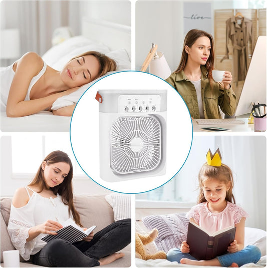 Portable Air Conditioner Fan,900ML Personal Air Conditioner with Ice Tray,5in1 Timming Evaporative Air Cooler