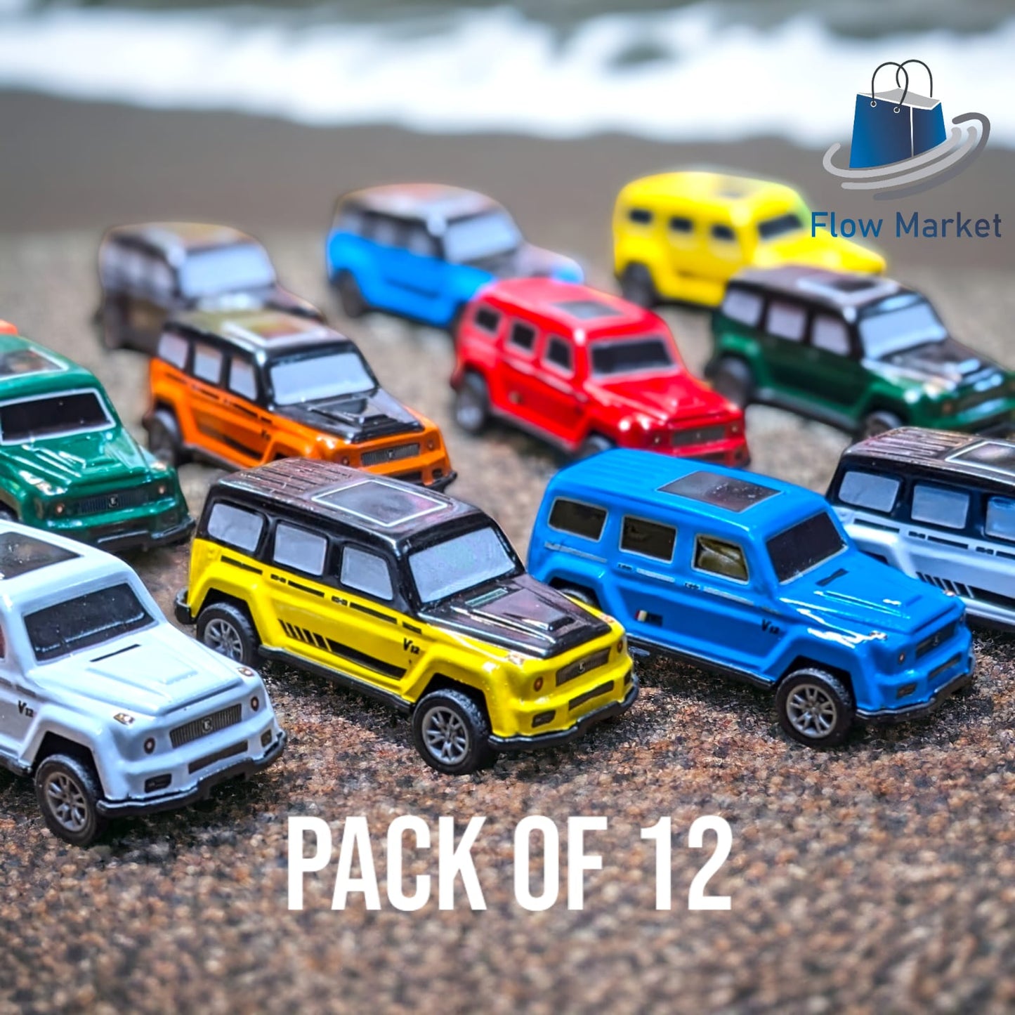 Pack of 12 Mercedes Benz AMG Tin Metal Body Car Jeep Pull Back Die Cast Model Mercedes Benz