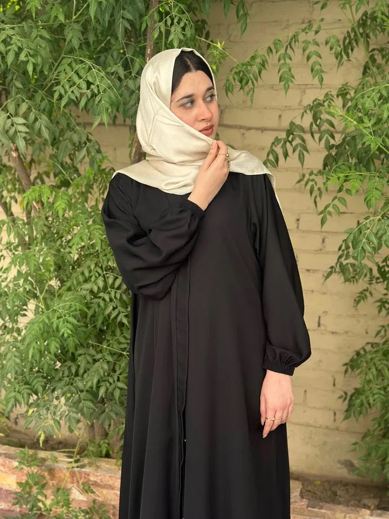 Abaya for girls new design 2025 stylish Hina Front Open Abayas for girls arabic Abayas