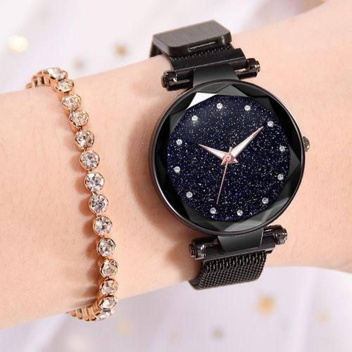 WaterProof Luxury Ladies / Women Magnetic Watch For Girls