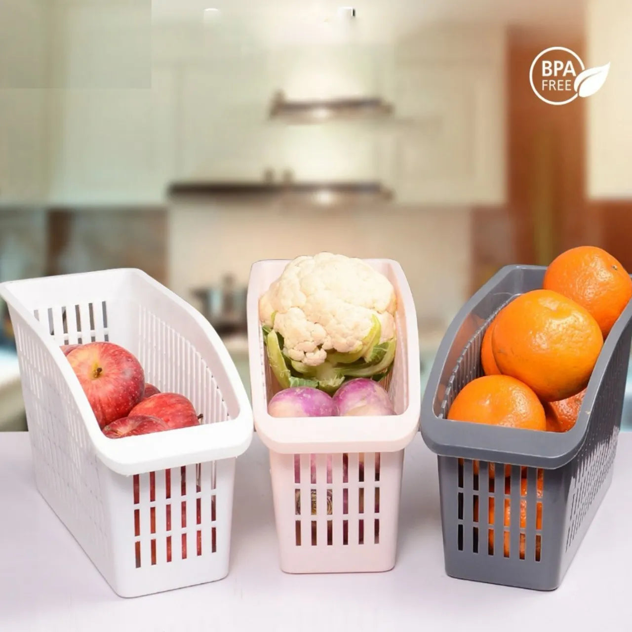 Organizer basket kitchen accessories fridge organizer baskets food storage space
