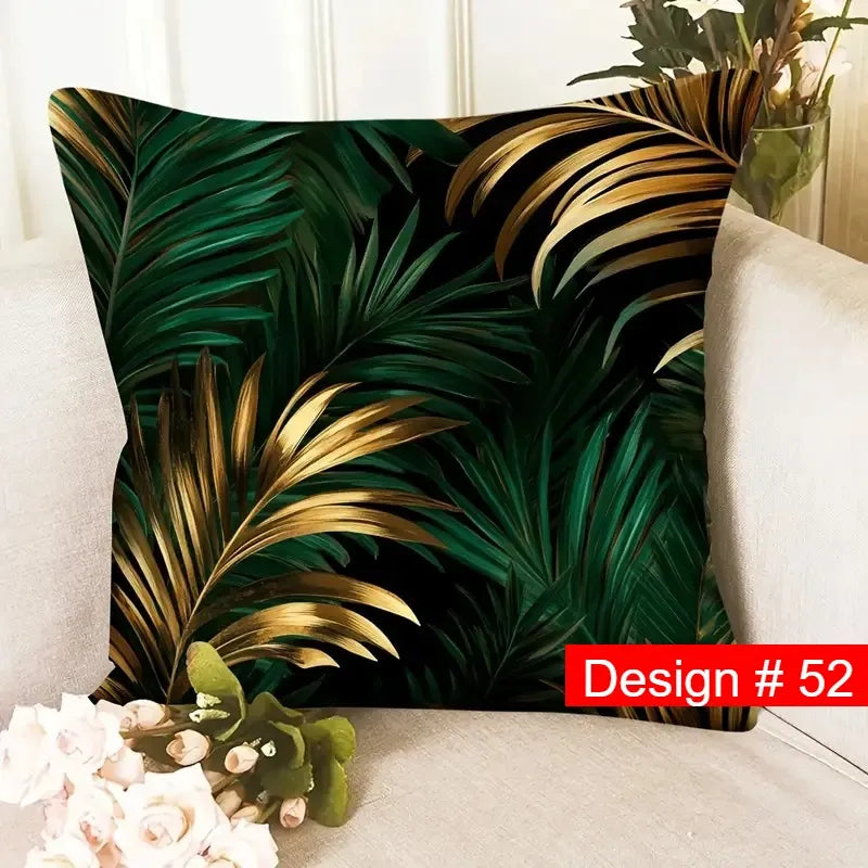 ( 1 pcs ) Silk Cushion Cover 16x16 – Printed Design for a Touch of Sophistication