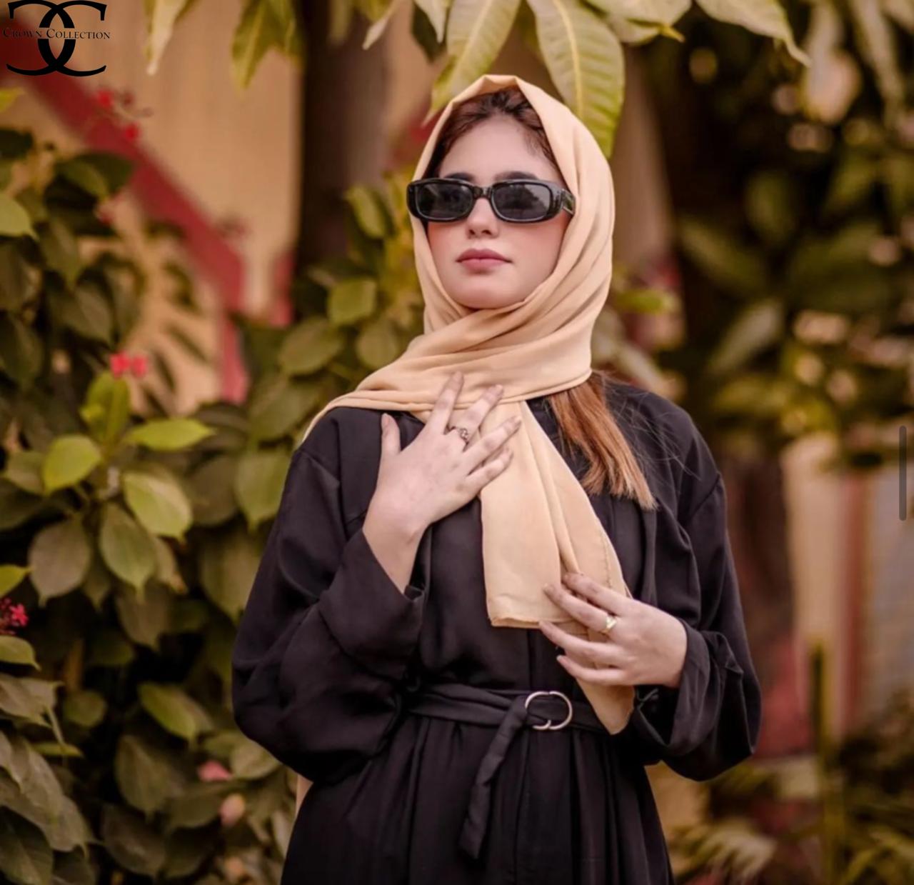 abaya for girl bakcle abaya fabric georgette muslim abayaStylish Long Maxi Belt Abaya for Girls New Design with Adjustable Belt