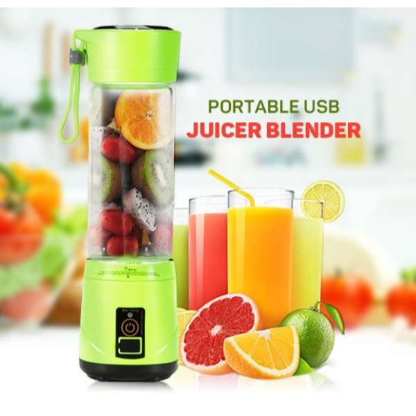 FRAKIN USB Rechargeable Juicer Blender 6 Blades Electric Blender Mini Portable Personal Size Juicer Cup