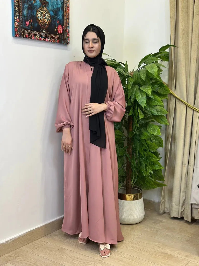 Abaya for girls new design 2025 stylish Hina Front Open Abayas for girls arabic Abayas