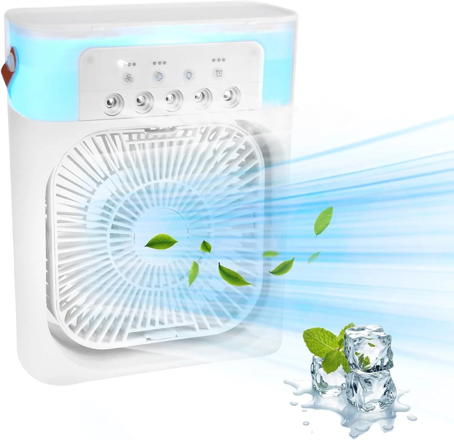 Portable Air Conditioner Fan,900ML Personal Air Conditioner with Ice Tray,5in1 Timming Evaporative Air Cooler