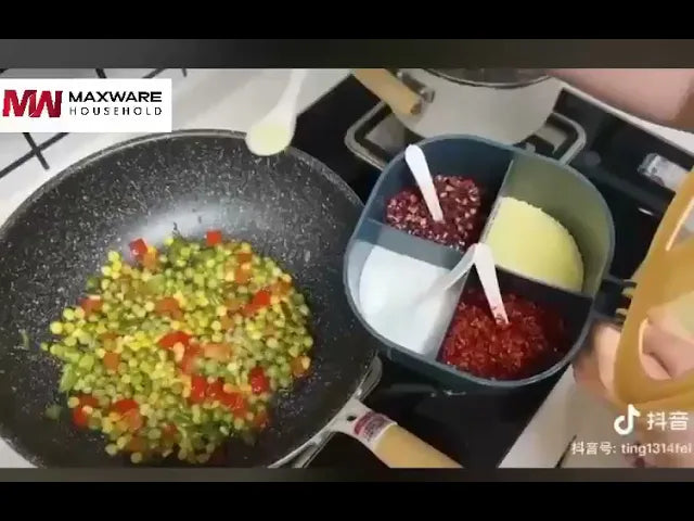 4 In 1 Partition Kitchen Seasoning Box Masala