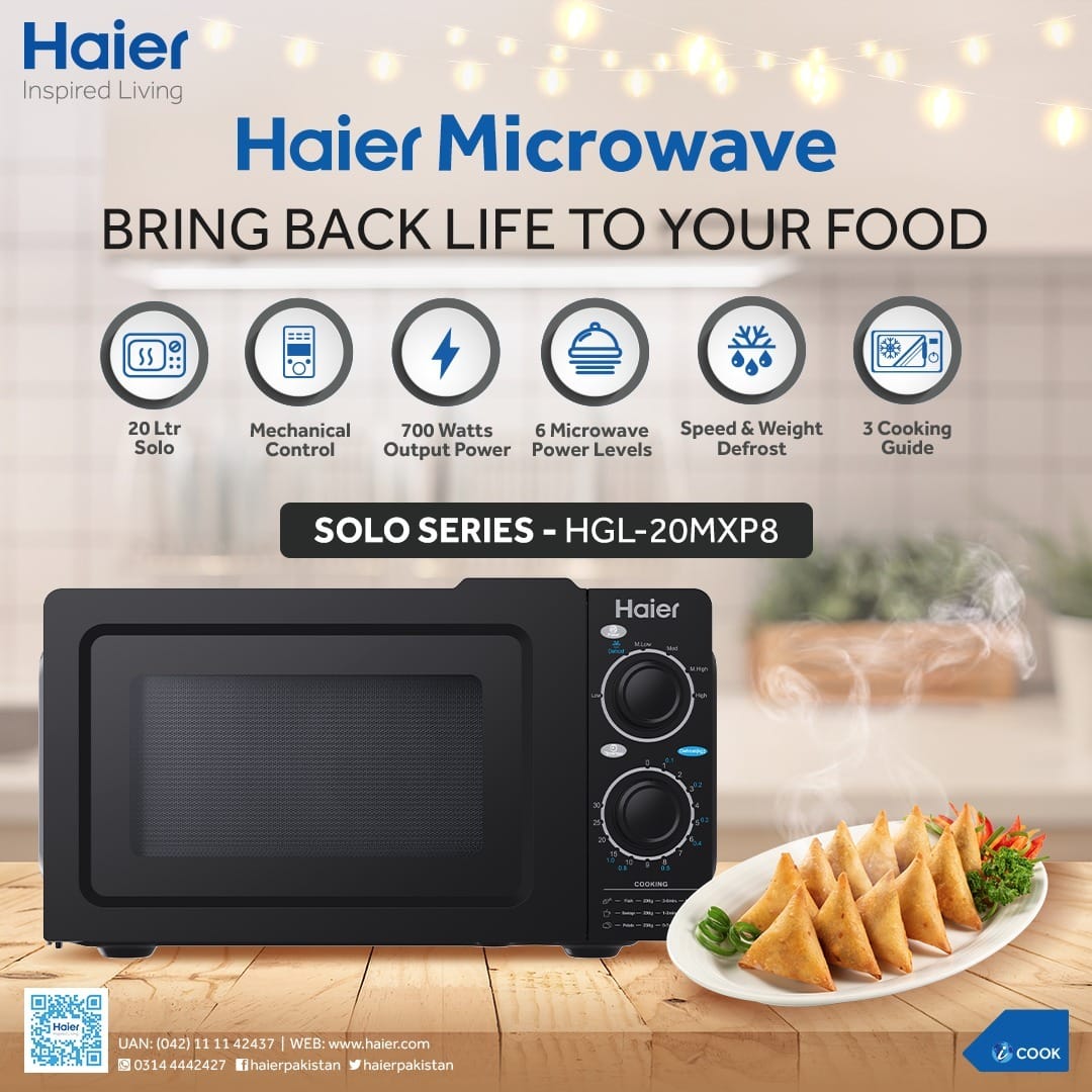Haier Micro Wave Oven 20 Liters Solo HGL 20MXP with 1 Year Warranty