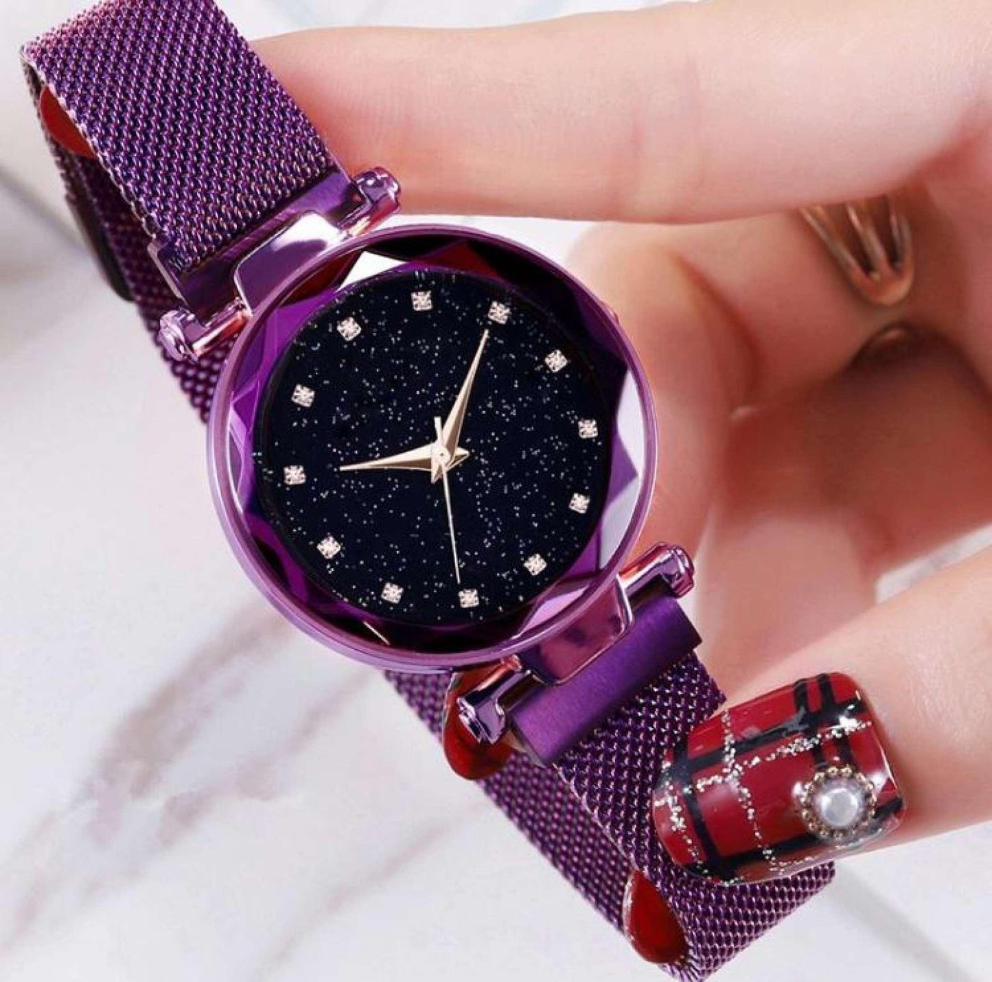 WaterProof Luxury Ladies / Women Magnetic Watch For Girls